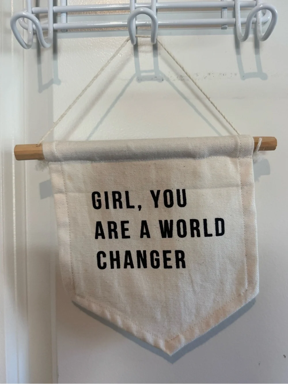 Inspirational Small Canvas Wall Banner – Natural/Black